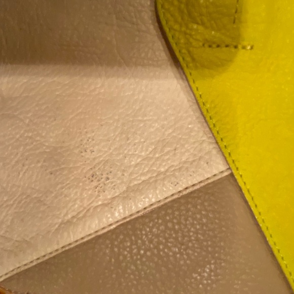 GAP COLOR BLOCK LEATHER ENVELOPE CLUTCH - Picture 6 of 7